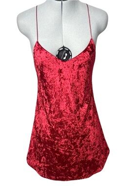 NWT Red Velvet Slip Dress S Lingerie